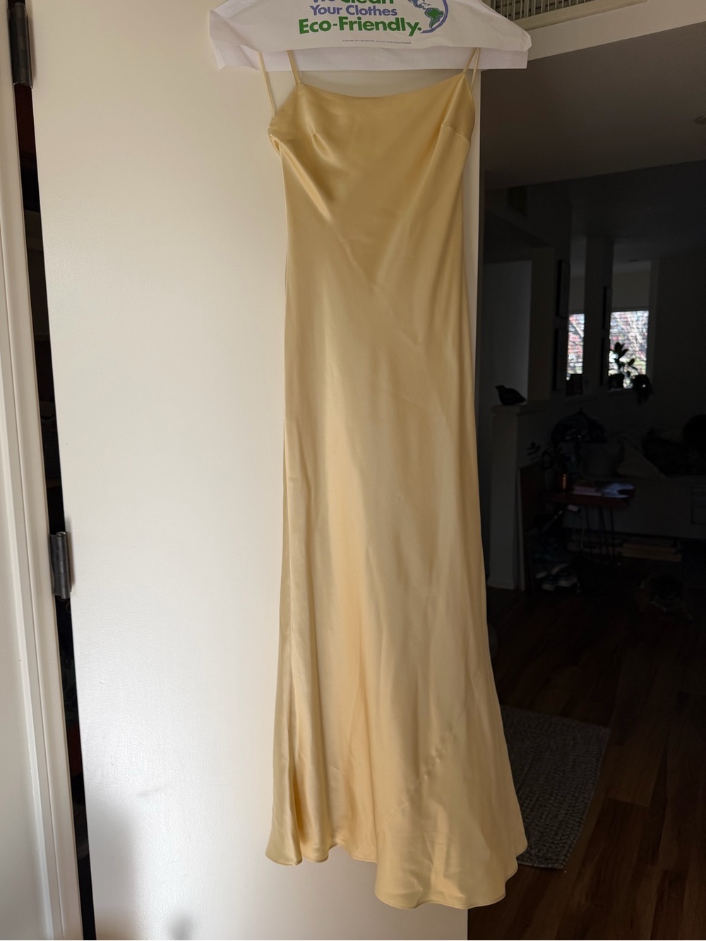 Reformation yellow silk maxi dress size XS